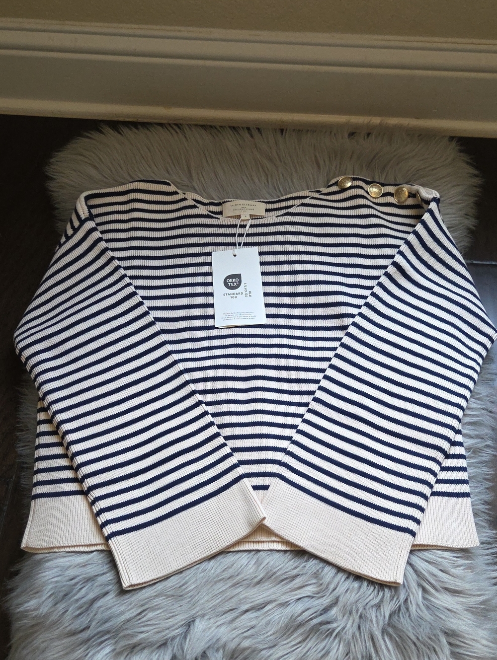 Nwt! Sezane Daisy Jumper Size S 100% Cotton